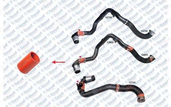 NIFEA 12760 Turbo Hortumu Kucuk Silikon 52mm X 9cm Plastik Parca Master Iii 2.3dci-Movano B 2.3